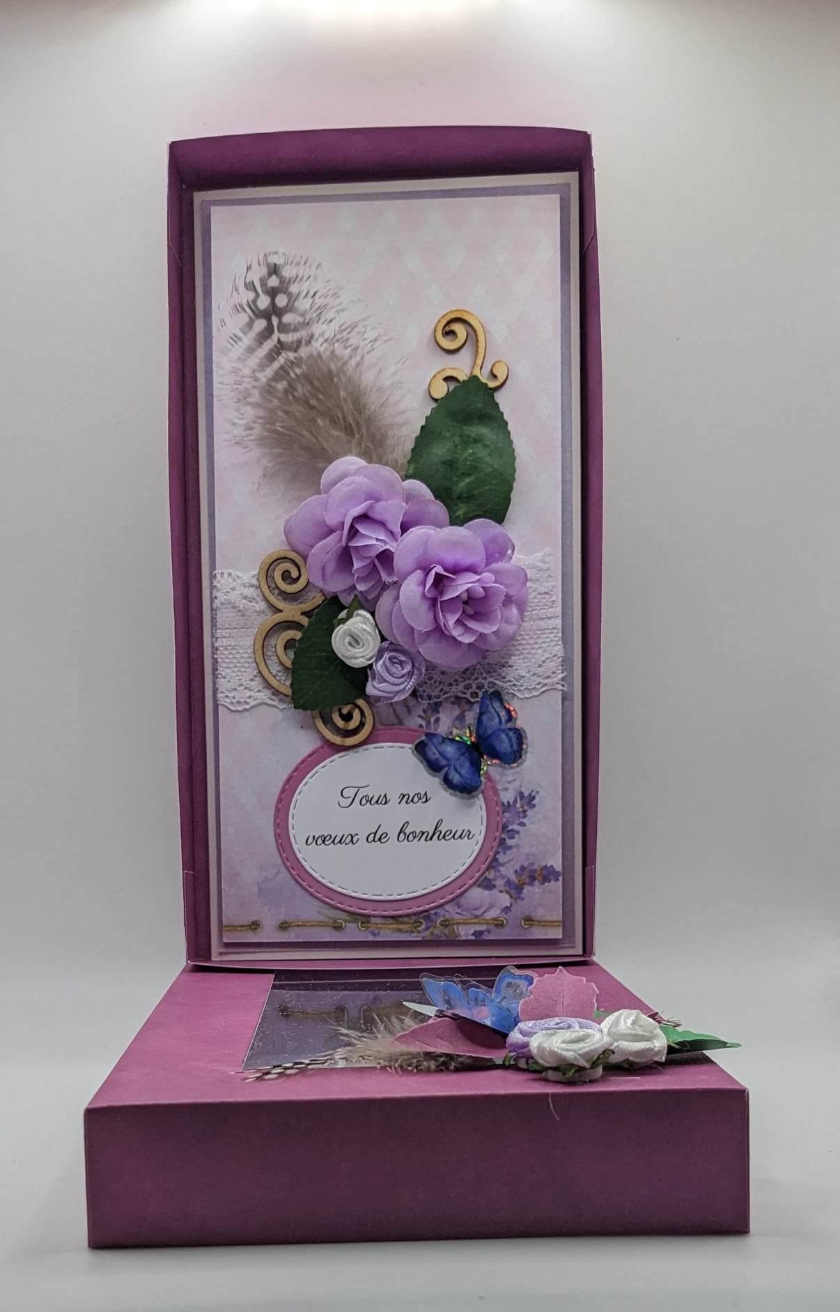 Carte-mariage promesse d'amour (vue enrière)