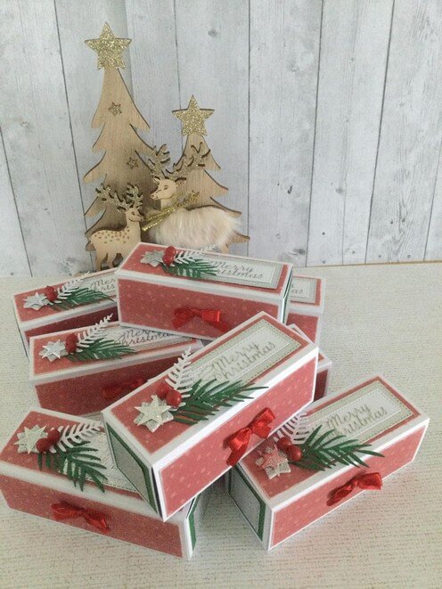 Écrin "Bienvenue" (Boite rectangulaire pour table de Noël - Cadeau d'invité)