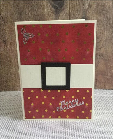 Carte de voeux 'HO HO HO" (ceinture du père Noël)
