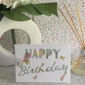 Carte-anniversaire Happy Birthday (superposition)